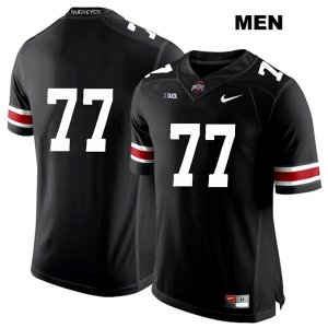 Men's NCAA Ohio State Buckeyes Nicholas Petit-Frere #77 College Stitched No Name Authentic Nike White Number Black Football Jersey OC20Z57KS